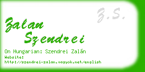 zalan szendrei business card